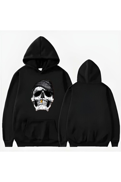 Garalio Hanorac cu glugă cu imprimeu cu craniu