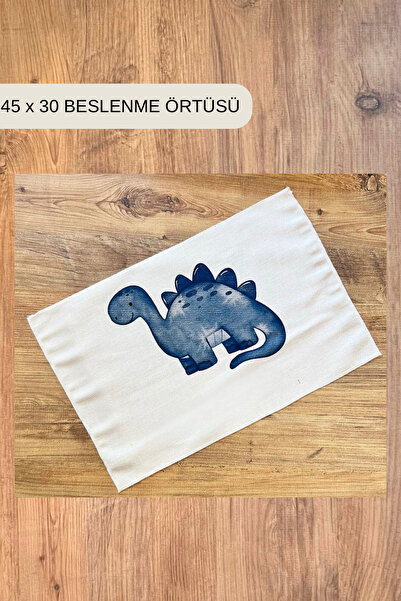 HCG TASARIM Beslenme Örtüsü Dino Leke Tutmaz Dertsiz Polyester Karışımlı Kumaş