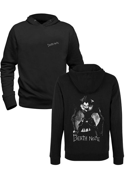 Pisa Art Φούτερ Death Note με στάμπα μαύρο μπροστά πίσω