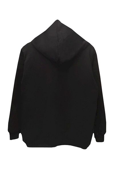 Pisa Art Unisex Oversize Overthinking Skeleton Hooded Μαύρο φούτερ
