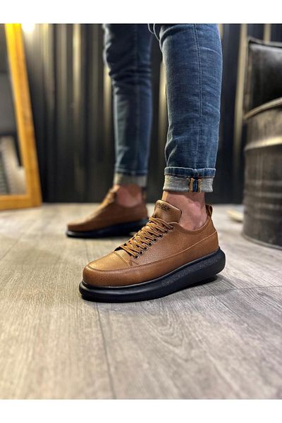 BZ Moda B814 ST Мъжки маратонки с връзки и ортопедична подметка, кафяви