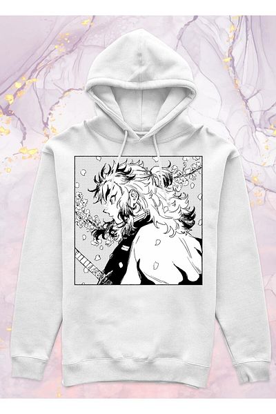 Pisa Art Demon Slayer (kimetsu No Yaiba) - Kyojuro Rengoku - Φούτερ με κουκούλα χωρίς τσέπη