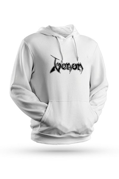 Pisa Art Φούτερ με κουκούλα Venom με στάμπα λευκό Unisex
