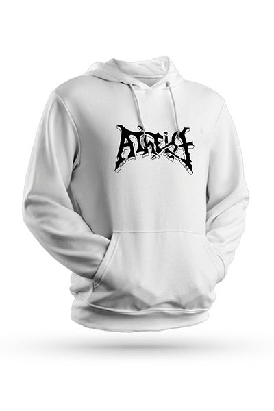 Pisa Art Αθεϊστή εμπριμέ λευκή μπλούζα Unisex με κουκούλα