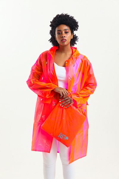 T Rain Συλλογή Neon Pink Raincoat Glow