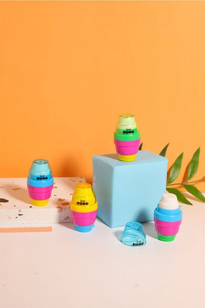 Serve Ascuțitor de creion Bobo cu radieră - Set de 4