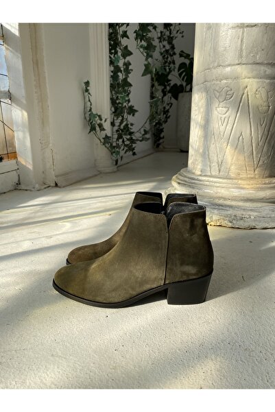 LA PASSION HAKİKİ SÜET TAMAMEN EL YAPIMI HAKİ WESTERN TOPUK BOT