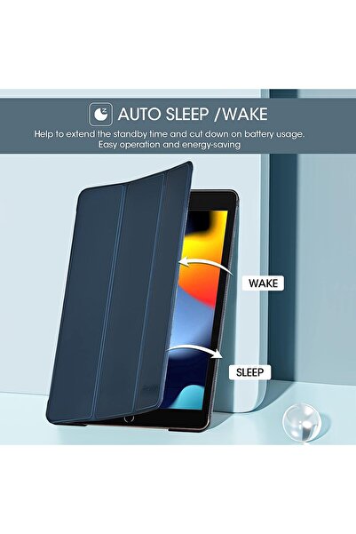 TEKNETSTORE Apple Ipad 5. 6. Nesil 2017 2018 9.7" Inc Kılıf Smart Cover Katlanabilir Standlı Akıllı Kapak