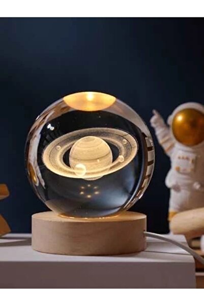 Happy Toys Ahşap altlıkı Gezegen kristal küre