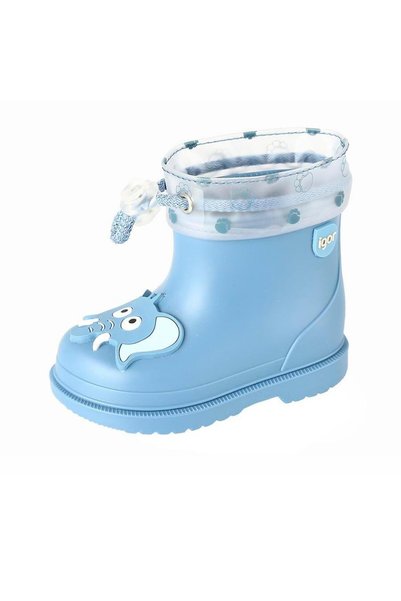 IGOR W10242 Cizme de ploaie albastre pentru copii Bimbi Elefante - w10242-047