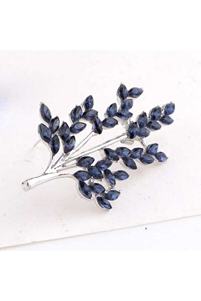 ESJ Kristal Taş Buğday Başağı Unisex Broş G74 Ebat: 3,8*6,7 Cm