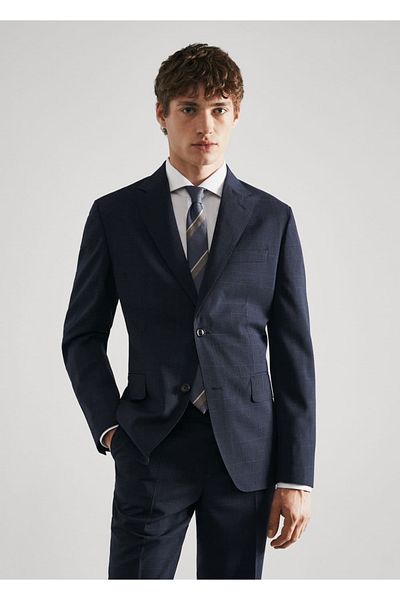 MANGO Man Forty – Schmal geschnittene Anzugjacke aus Wolle mit Blazer