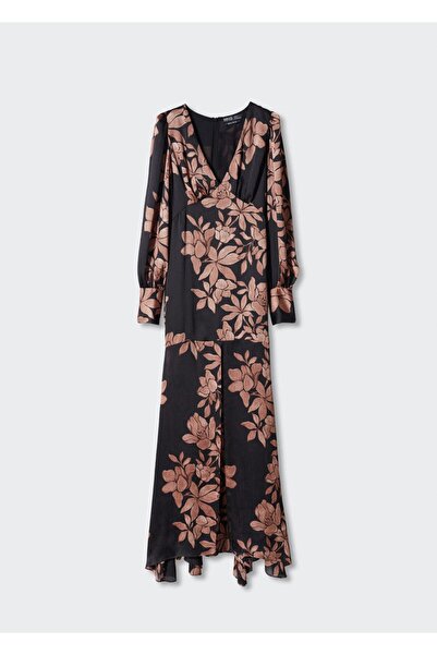 MANGO Woman Çiçekli Şifon Elbise