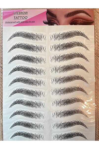 irtihal 2k Siyah Kaş Dövmesi Sticker Kalıcı Suya Dayanıklı Doğal Kaş Dövme