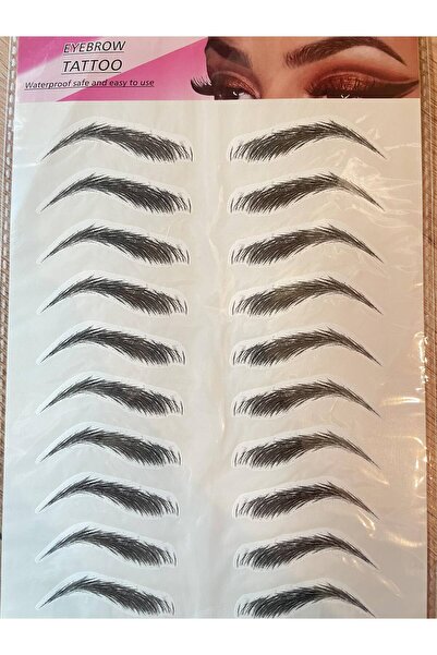 irtihal 2K Siyah Kaş Dövmesi Sticker Kalıcı Suya Dayanıklı Doğal Kaş Dövme