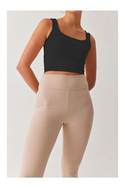MİSTİRİK Μοντέλο Marsala Seamless Flexible Knitted Model Bra Crop Seamless Model Crop Μαύρο Χρώμα