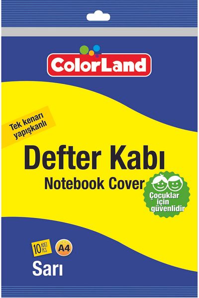 Colorland Notebook Container Transparent Yellow Single Sided Adhesive 10 Pieces