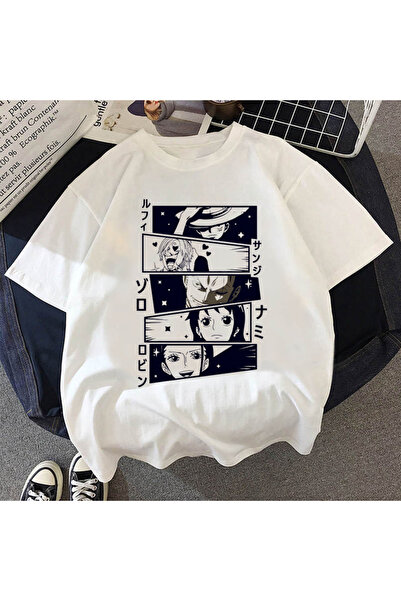 GALASHOP Unisex One piece Luffy karikatür T-shirt Mod30