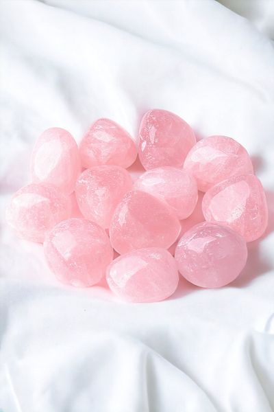 NBS Beautiful Naturel Stones Pink Quartz Tweezers Natural Stone 1-3 cm (LOVE Stone)