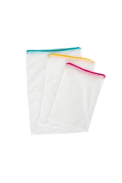 devigo 3-Piece Zippered Laundry Net Shoe Washing Net Bra Washing Bag Closet Suitcase Organizer