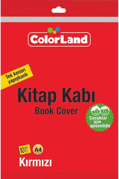 Colorland حاوية كتب 10 قطع لاصقة حمراء شفافة ذات حافة واحدة