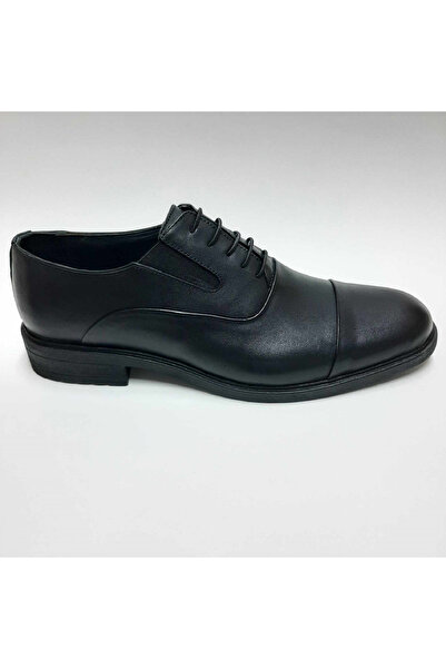 Ataç ATAÇ GENUINE LEATHER LACE UP SOFT BLACK CLASSIC WINTER MEN'S SHOES