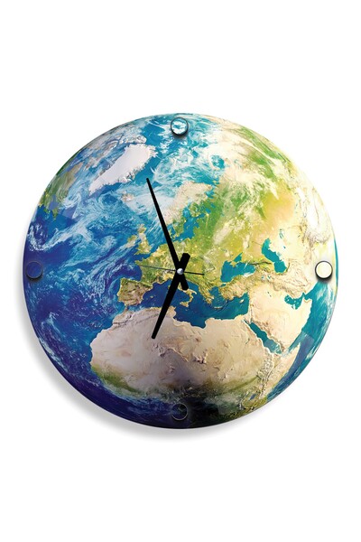EMYA HOME ساعة العالم الزجاجية - 40 سم