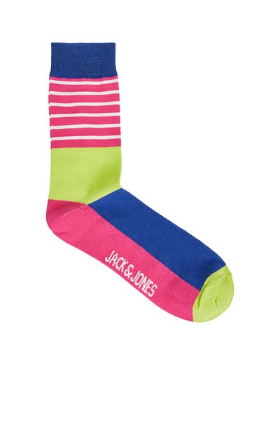 Jack & Jones Μονές κάλτσες με Color Block και ρίγες - Χρώμα