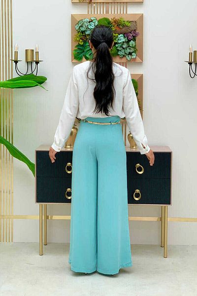 Bym Fashion Zippered Belt Accessory Trouser Skirt 0125 Mint