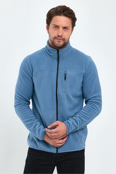Rodi Cardigan cu fermoar cu guler din micro polar RD24KE056019