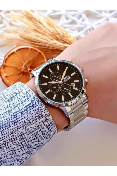 Slazenger BLKT.2.684 Slazenger Steel Cord No Darkening Color Throwing Inner Functions Active Men's Wristwatch