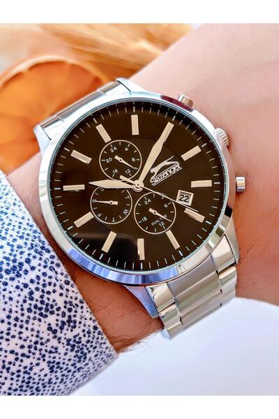 Slazenger BLKT.2.684 Slazenger Steel Cord No Darkening Color Throwing Inner Functions Active Men's Wristwatch