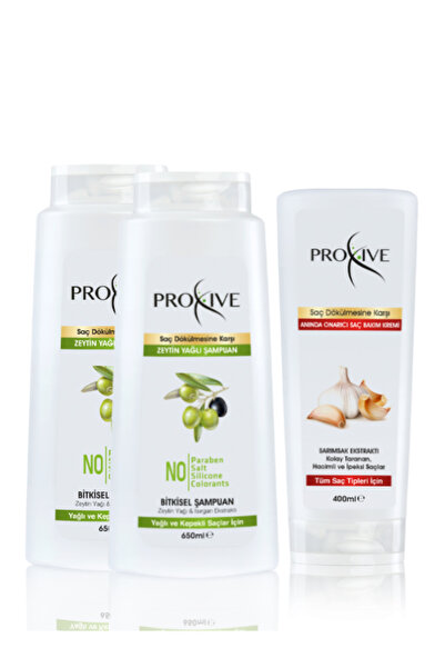 PROXİVE 650 مل شامبو زيت الزيتون الخالي من الملح والبارابين والخالي من السيلي...