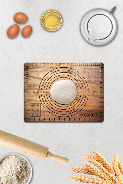 Decorita حصيرة لف العجين الزجاجية| مظهر خشبي| 30 سم × 40 سم