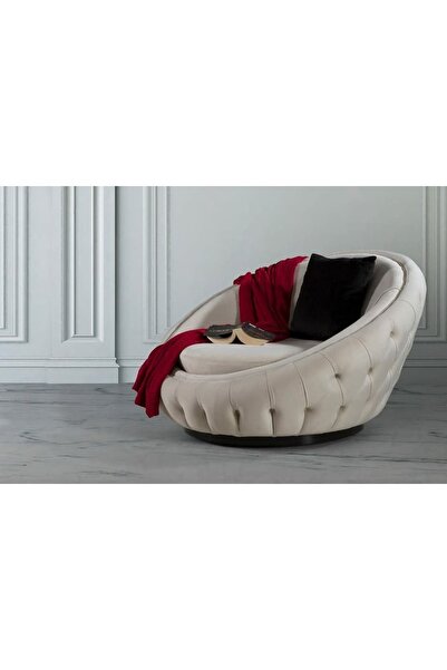 ERİZA Polo 360 derece döner berjer (babyface 01) kırık beyaz