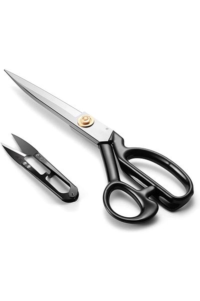 ŞEHRİMOSTARKIRK1 A-300 Large Size 31cm Black Handle Tailor Fabric Jeans Denim Scissors