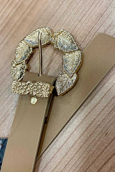 Bym Fashion 9048 Leaf Belt Mink