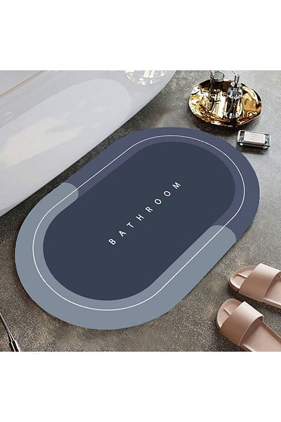elgeyar Covoraș de baie cu bază anti-alunecare magic super absorbant de apă, covoraș pentru abluție covoraș oval 40 x 60