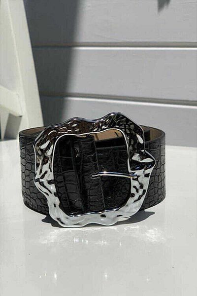 Bym Fashion 9004 Δερμάτινη Ζώνη Μαύρη