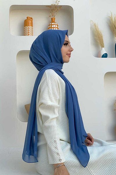 Bym Fashion 2019 Chiffon Shawl Indigo