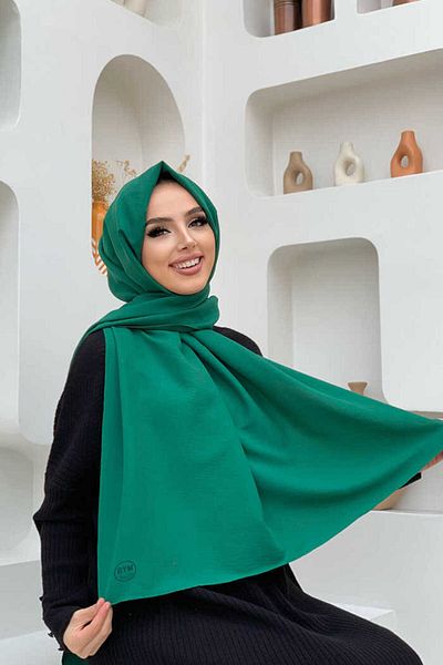 Bym Fashion 2051 Cotton Jazz Shawl Emerald