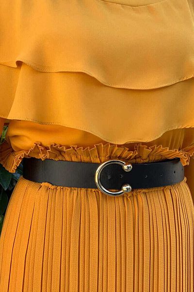 Bym Fashion Μαύρη ζώνη μοντέλου 9047