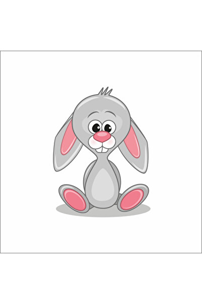 Reysa Tasarım Cute Rabbit Sticker Wall Sticker 25x15CM