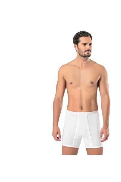 Erdem Erkek Beyaz Paçalı Boxer 3'lü