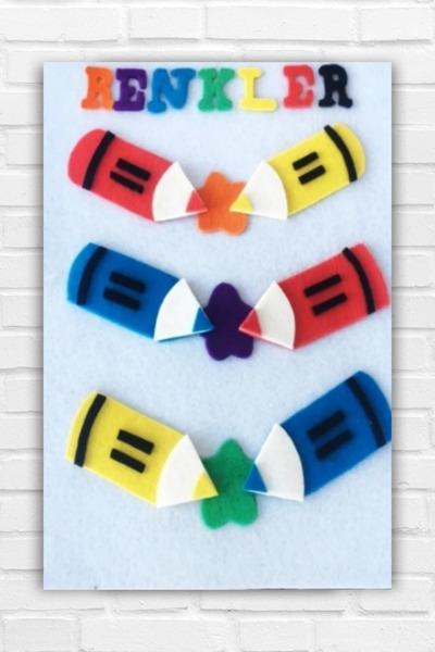 Aydede Oyunevi Renkler Panosu Kalın Keçeden Ilkokul Sınıf Panosu Okul Öncesi ...