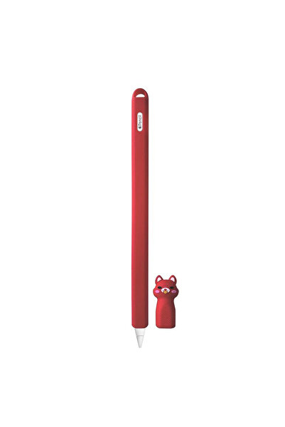 Tagomoon Apple Pencil (2. nesil) Uyumlu Kılıf Renkli Kedi Figürlü Kaydırmaz S...