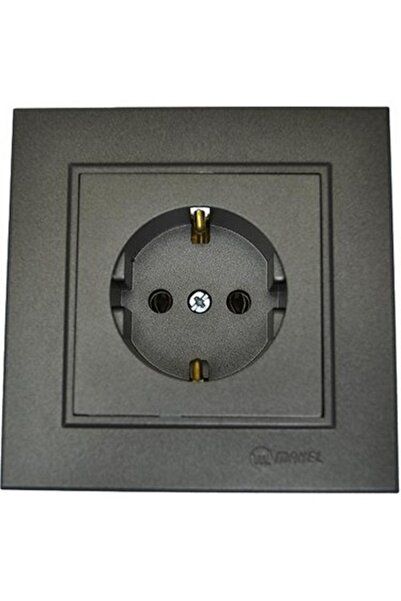 MAKEL KAREA STAR FÜME TOPRAKLI PRİZ ÇERÇEVESİZ