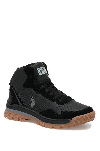 U.S. Polo Assn. SAGAN HI 3PR ΜΑΥΡΕΣ ΑΝΔΡΙΚΕΣ ΜΠΟΤΕΣ