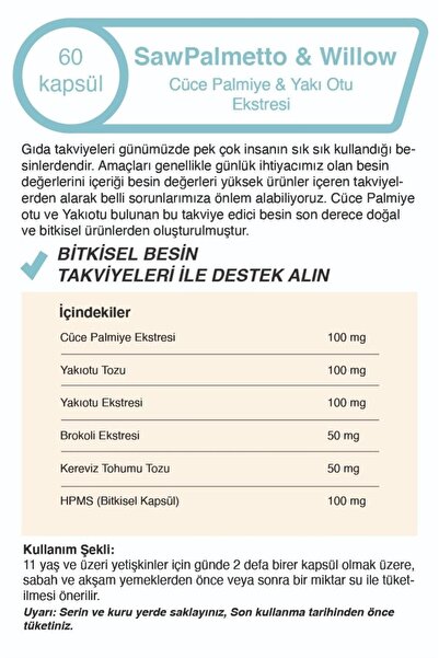 Mindivan Saw Palmetto for Men 500 mg 60 Capsules