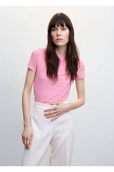 MANGO Woman Tricou semitransparent